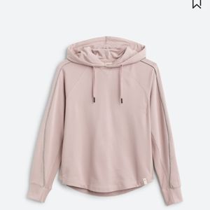 Satva Yoga Parama Relaxed Hoodie in Light Mauve, Large